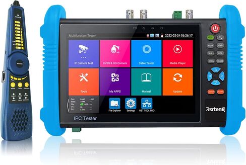 جهاز اختبار CCTV من Rsrteng، IPC-9800CADHS Plus+ جهاز اختبار كاميرا IP 4K بدقة 12 ميجابكسل مع جهاز تتبع الكابل 8 ميجابكسل CVI TVI AHD SDI CVBS جهاز اختبار الكاميرا المحورية 7 بوصة دعم شاشة اللمس H.265 HDMI VGA TDR POE WiFi RS485 IPC Tester in Kuwait