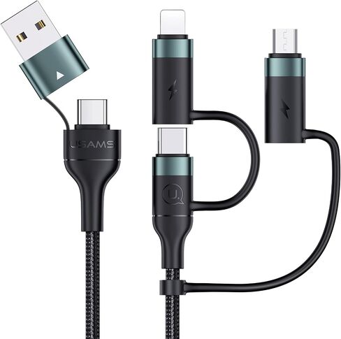 3-in-1 USB C Multi Fast Charging Cable 60W 4FT Nylon Multi Charger in Kuwait