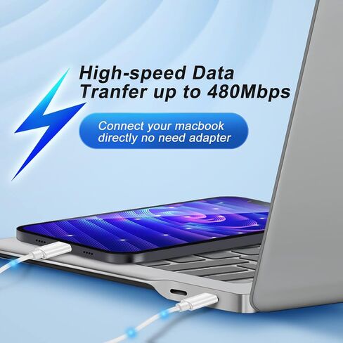 طقم محول USB C إلى Lightning من HESIMING، جراب كابل شحن متعدد محول USB C إلى جهاز C/iOS من النوع C/محول صغير مجموعة كابل بيانات السفر تحتوي على مساحة تخزين للبطاقات، وحامل هاتف، ودبوس إخراج صينية (أبيض) in Kuwait