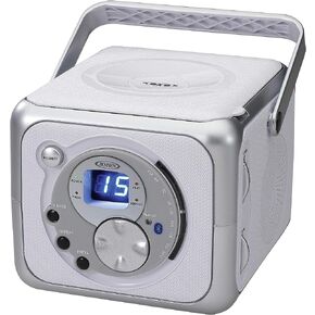 Jensen FM Stereo CD555 Bluetooth Boombox، فضي، 7.00 × 9.75 × 6.00 بوصة in Kuwait