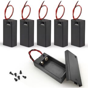 VWEICYY 6PCS 9V Battery Holder,9 Volt Battery Holder with Leads，Widely Used in Student Experiments,LED Strips or Other Devices with 9V Batteries (6 Pack) in Saudi Arabia