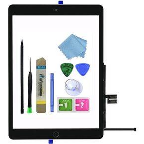 استبدال محول رقمي لشاشة اللمس من Zentop لجهاز iPad 9 2021 الجيل التاسع A2602 A2603 A2604 A2605 مع زر الصفحة الرئيسية، ودعامة الكاميرا، واللاصق المثبت مسبقًا، ومجموعة إصلاح الأدوات
