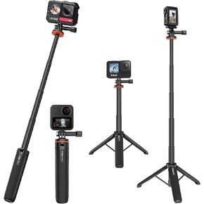 حامل ثلاثي Gopro قابل للتمديد من Osznmmg لـ Insta360 Selfie Stick Gopro Hero 10/9/8/7/6/5 أسود/Gopro Max DJI Osmo Action Insta 360 AKASO Action والمزيد من كاميرا الحركة in Kuwait