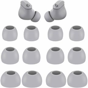 6 Pairs Replacement Silicone Ear Tips Compatible with Beats Studio Buds + / Fit Pro, S/M/L 3 Size Earbuds Eartips Flexible Rubber Gel Cover Skin Accessories for Beat Studio Buds - Silicone Black in Saudi Arabia