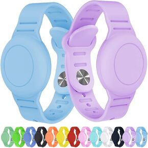 Waterproof AirTag Bracelet for Kids, Hidden Silicone Wristband for AirTag, GPS Tracker Case for Air Tag Holder Strap Band for Child Toddler, Secure Anti-Loss Protection(Black) in Kuwait