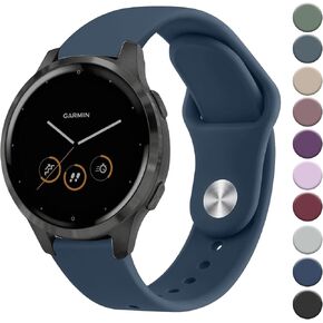 Wanme متوافق مع Garmin Vivoactive 4 Bands، Garmin Venu 2 Band Women Men، 22 مم حزام معصم بديل من السيليكون الناعم لـ Garmin Vivoactive 4 / Venu 2 / Forerunner 745/265/255/255 ساعة ذكية للموسيقى