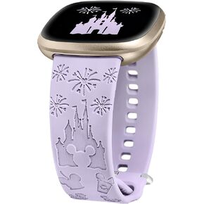 سوار كرتوني منقوش من Girovo متوافق مع Fitbit Versa 4/Versa 3/Sense 2/Sense Bands للنساء والرجال، أشرطة بديلة من السيليكون الناعم، أساور معصم رياضية لطيفة لملحقات ساعة Fitbit Sense in Kuwait