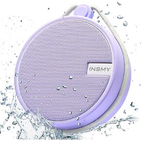 INSMY C12 IP67 Waterproof Shower Bluetooth Speakers Portable Small Speaker | Speakers Bluetooth Wireless,Loud Clear Sound,Support TF Card,Suction Cup,for Outdoor Kayak Canoe Beach Gift (Black) in Saudi Arabia