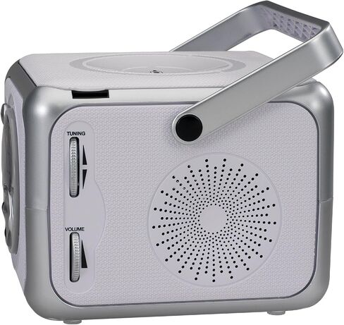 Jensen FM Stereo CD555 Bluetooth Boombox، فضي، 7.00 × 9.75 × 6.00 بوصة in Saudi Arabia