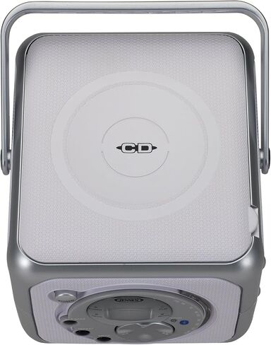 Jensen FM Stereo CD555 Bluetooth Boombox، فضي، 7.00 × 9.75 × 6.00 بوصة in Saudi Arabia