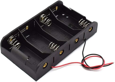 SDTC Tech 2-Pack 1x C Cell Battery Holder 1.5V C Size Battery Case Box with Wire Leads in Saudi Arabia