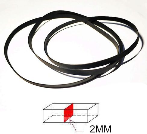 50Pcs Recorder Rubber Belts, Cassette Recorder Repair Rubber Belts 40-135 MM (2MM Width) in Kuwait