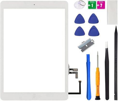 for iPad Air 1 / 1st Gen Screen Replacement 9.7 Inch Digitizer, for A1474 A1475 A1476 Air 1st Generation Touch Glass with Home Button, Repair Tool Kit (Black) in Kuwait