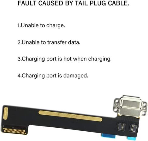 استبدال موصل قفص الاتهام الأصلي TPhaelay متوافق مع iPad Mini 4 A1538 A1550 2015 | iPad Mini 5 A2133 A2124 A2126 A2125 2019 7.9 بوصة (أبيض) كابل مرن لتجميع منفذ الشحن in Kuwait