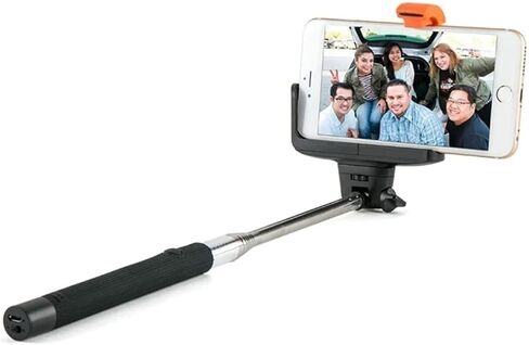 عصا سيلفي بلوتوث: عمود سيلفي قابل للتمديد للهواتف الذكية التي تعمل بنظام iOS وأندرويد، والكاميرات، وحامل هاتف آمن، وزر الإبهام - تصميم أسود أنيق، وزاوية قابلة للتعديل، وصغير الحجم وخفيف الوزن in Kuwait