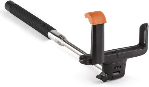 عصا سيلفي بلوتوث: عمود سيلفي قابل للتمديد للهواتف الذكية التي تعمل بنظام iOS وأندرويد، والكاميرات، وحامل هاتف آمن، وزر الإبهام - تصميم أسود أنيق، وزاوية قابلة للتعديل، وصغير الحجم وخفيف الوزن in Kuwait