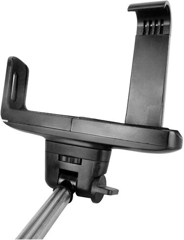 عصا سيلفي بلوتوث: عمود سيلفي قابل للتمديد للهواتف الذكية التي تعمل بنظام iOS وأندرويد، والكاميرات، وحامل هاتف آمن، وزر الإبهام - تصميم أسود أنيق، وزاوية قابلة للتعديل، وصغير الحجم وخفيف الوزن in Kuwait