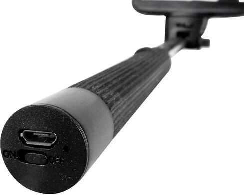 عصا سيلفي بلوتوث: عمود سيلفي قابل للتمديد للهواتف الذكية التي تعمل بنظام iOS وأندرويد، والكاميرات، وحامل هاتف آمن، وزر الإبهام - تصميم أسود أنيق، وزاوية قابلة للتعديل، وصغير الحجم وخفيف الوزن in Kuwait