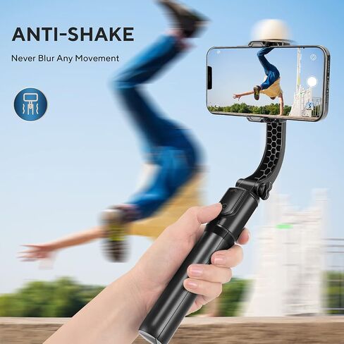 Wensot Gimbal Stabilizer for Smartphone with Extendable Selfie Stick Tripod,Bluetooth Wireless Remote and Phone Video Stabilizer Handheld, The Smartphone Gimbal Suit for iPhone,Samsung,Android Phone in Saudi Arabia