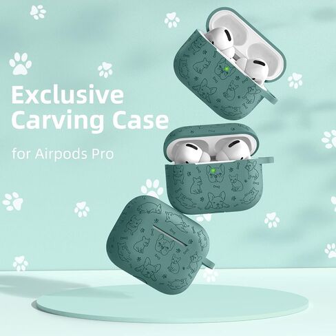 Lerobo Flower Engraved Case Compatible with AirPods Pro 2 Case Cover Full Protective Cover for Apple AirPods Pro Case 2nd 1st Generation 2022/2023 USB C Cute Soft Silicone Skin Front LED Visible Black in Saudi Arabia