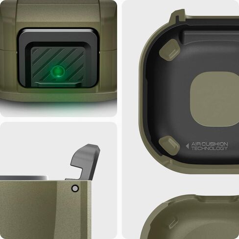 حافظة Spigen Lock Fit مصممة لهاتف Galaxy Buds2 Pro (2022) / Galaxy Buds Pro (2021) / Galaxy Buds 2 (2021) / حافظة Galaxy Buds Live (2020) مع حماية قفل آمن - أسود in Kuwait