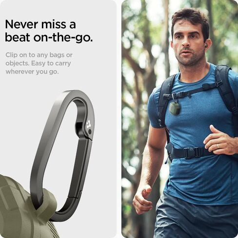 حافظة Spigen Lock Fit مصممة لهاتف Galaxy Buds2 Pro (2022) / Galaxy Buds Pro (2021) / Galaxy Buds 2 (2021) / حافظة Galaxy Buds Live (2020) مع حماية قفل آمن - أسود in Kuwait