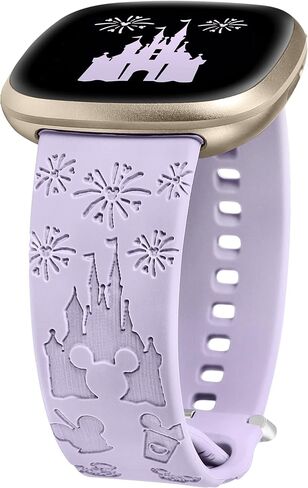 سوار كرتوني منقوش من Girovo متوافق مع Fitbit Versa 4/Versa 3/Sense 2/Sense Bands للنساء والرجال، أشرطة بديلة من السيليكون الناعم، أساور معصم رياضية لطيفة لملحقات ساعة Fitbit Sense in Kuwait