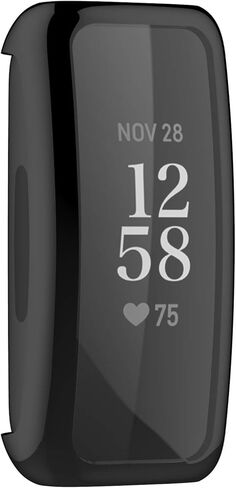 متوافق مع غطاء حافظة Fitbit Inspire 3 وواقي الشاشة، جراب واقٍ فائق النحافة وناعم بغطاء كامل لجهاز Fitbit Inspire 3 لتتبع الصحة واللياقة البدنية (فضي) in Saudi Arabia