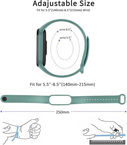 أساور بديلة من السيليكون من Amzpas لفرقة Amazfit 5/Amazfit band 6، 3 عبوات من الأساور القابلة للتعديل لـ Xiaomi Mi Band 5/Mi Band 6 للنساء والرجال in Kuwait
