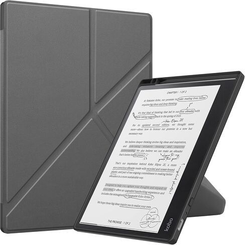 Kobo Elipsa 2E (2023) Origami Case, Thinnest Leather Protective Cover for 10.3" eReader, Auto Wake Sleep Feature, Black in Kuwait