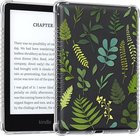 CoBak Clear Case for All-New Kindle Paperwhite 11th Gen 2021 & Signature Edition(6.8") - Lightweight, Scratch-Proof Silicone Back Cover with Playful Flower Design in Saudi Arabia