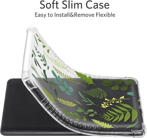 CoBak Clear Case for All-New Kindle Paperwhite 11th Gen 2021 & Signature Edition(6.8") - Lightweight, Scratch-Proof Silicone Back Cover with Playful Flower Design in Saudi Arabia
