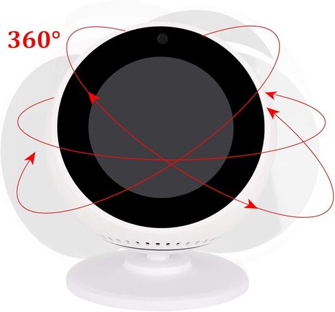 Aokicase لحامل Amazon Echo Spot 360 درجة قابل للتعديل ببساطة قم بإمالة Amazon Echo Spot للأمام أو الخلف لتحسين زاوية الرؤية (Amazon Echo Spot، أبيض) A311 in Kuwait