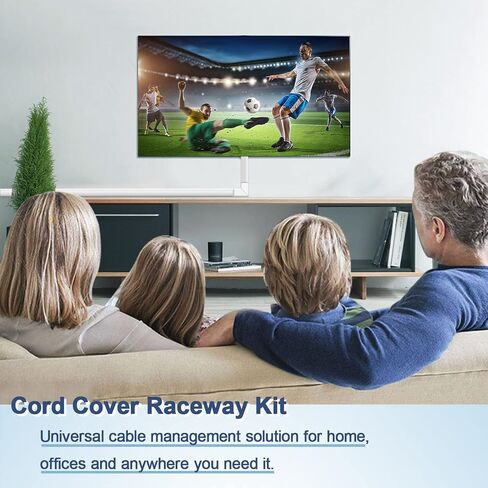 Cord Cover Wall Raceway Kit - 157" Cable Concealer, Wire Hiders for TV Wall Mounting and Wire Management, Beige in Saudi Arabia