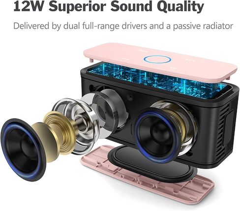 مكبر صوت بلوتوث لاسلكي DOSS SoundBox Touch - صوت عالي الدقة 12 وات مع صوت جهير غني in Kuwait