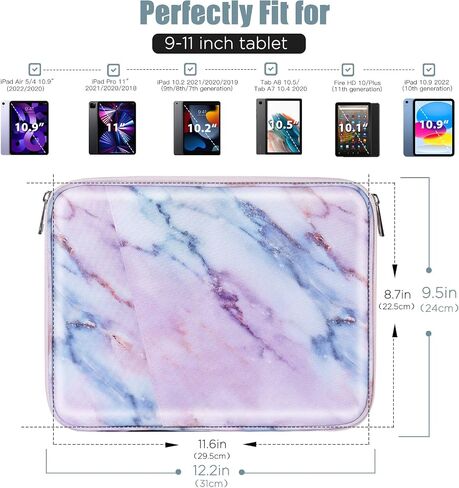 TiMOVO 8-9 Inch Tablet Sleeve Case Compatible with iPad Mini 6, iPad Mini 5/4/3/2/1, Galaxy Tab A7 Lite 8.7/Tab A 8.0/Tab A 8.4, Fire HD 8 & 8 Plus 2020, Portable Protective Bag, Light Blue in Saudi Arabia