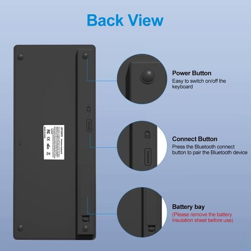 Bluetooth Keyboard for iPad, Wireless Keyboard Compatible with iPad 9th/8th/7th, iPad Air 5/4/3, iPad Pro 12.9/11 Inch, iPad Mini 6 in Kuwait