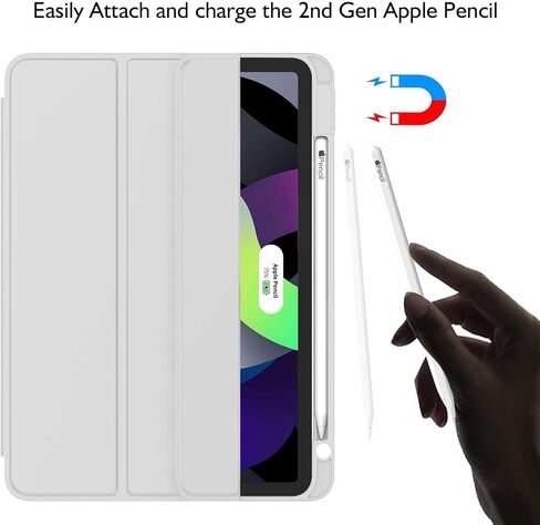 ZryXal iPad Air 11 Inch Case M4 2026/ M3 (2025)/ M2 (2024), iPad Air 5th (2022)/ 4th Generation (2020) 10.9 Inch - Smart Cover with Pencil Holder and Soft TPU Back, Auto Wake/Sleep(New Midnight Green) in Kuwait