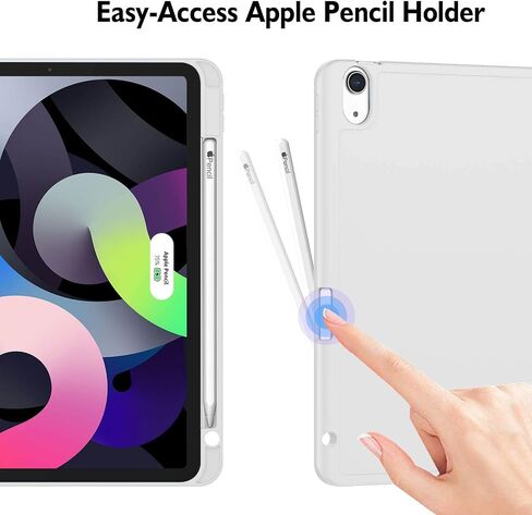 ZryXal iPad Air 11 Inch Case M4 2026/ M3 (2025)/ M2 (2024), iPad Air 5th (2022)/ 4th Generation (2020) 10.9 Inch - Smart Cover with Pencil Holder and Soft TPU Back, Auto Wake/Sleep(New Midnight Green) in Kuwait