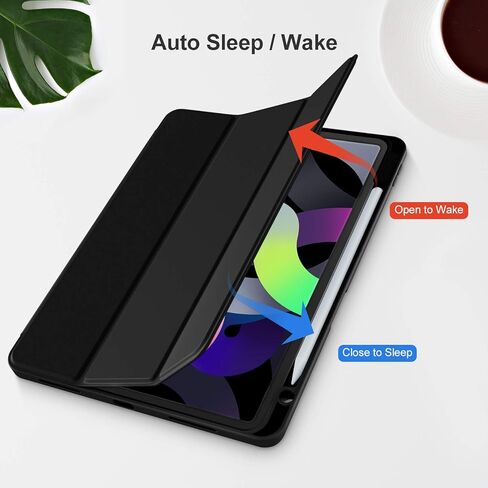 Akkerds متوافق مع حافظة iPad Air الجيل الخامس 2022/ حافظة iPad Air الجيل الرابع 2020 10.9 بوصة مع حامل أقلام [نوم/تنبيه تلقائي]، حافظة ذكية بحامل ثلاثي الطي لجهاز iPad Air 5/4، أزرق سماوي in Kuwait