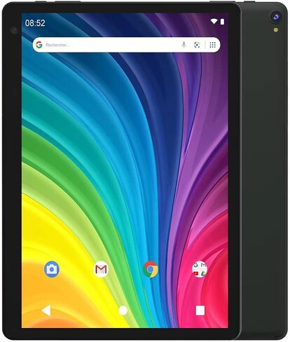 Android Tablet, 10 inch Tablets, 2GB+32GB Computer Tablet Support 512GB Expand, 2MP + 8MP Camera, IPS Screen, WiFi, Bluetooth, 6000mAh, Google GMS Certified Tableta Black in Saudi Arabia