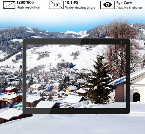 Android Tablet, 10 inch Tablets, 2GB+32GB Computer Tablet Support 512GB Expand, 2MP + 8MP Camera, IPS Screen, WiFi, Bluetooth, 6000mAh, Google GMS Certified Tableta Black in Saudi Arabia