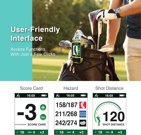 Canmore Sport HG200 Plus Golf GPS - Easy-to-Read Color - preloaded 40,000 Course map worldwidehape of The Green and The Fairway - Water Resistant - 1-Year Warranty in Saudi Arabia