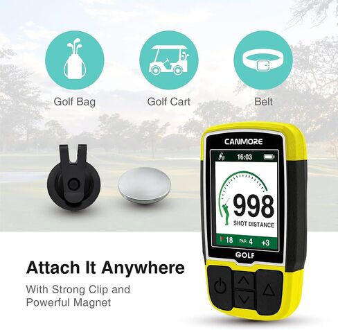 Canmore Sport HG200 Plus Golf GPS - Easy-to-Read Color - preloaded 40,000 Course map worldwidehape of The Green and The Fairway - Water Resistant - 1-Year Warranty in Saudi Arabia
