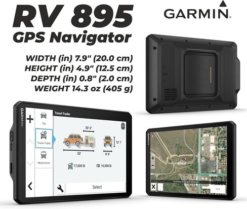 Wearable4U - Garmin RV 795 GPS Navigator, Large, Easy-to-Read 7, Custom RV Routing, High-Resolution Birdseye Satellite Imagery with Power Pack Bundle in Saudi Arabia