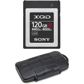 Sony 120GB XQD G Series Memory Card with KOAH Pro Rugged Memory Storage Carrying Case Bundle (2 Items) in Saudi Arabia