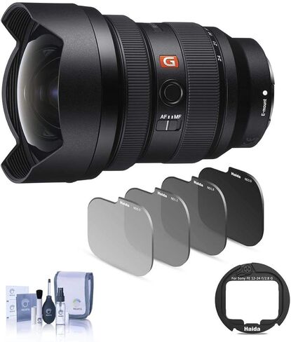 Sony FE 12-24mm f/2.8 GM Lens for E, Bundle with Haida Rear ND Filter Kit, Cleaning in Kuwait