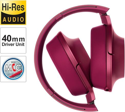 Sony hear on Premium Hi-Res Stereo Headphones (wired), Cinnabar Red in Saudi Arabia