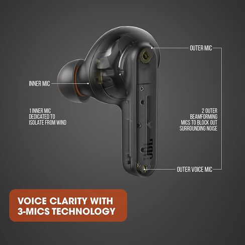 JBL Live PRO+ TWS True Wireless in-Ear Noise Cancelling Bluetooth Headphones, Up to 28H of Battery, Microphones, Wireless Charging, Hey Google and Amazon Alexa (Black) in Saudi Arabia