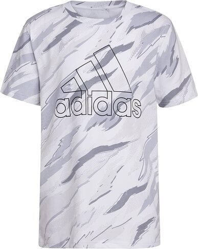 adidas Boys' Short Sleeve Tiger Camo All Over Print Tee in Saudi Arabia